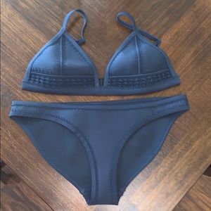 Worn once triangle swimsuit, Navy Blue